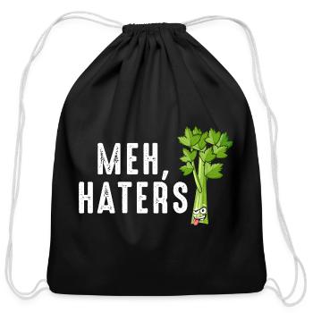 Meh Hater's Celery Sass - Cotton Drawstring Bag - black - Front