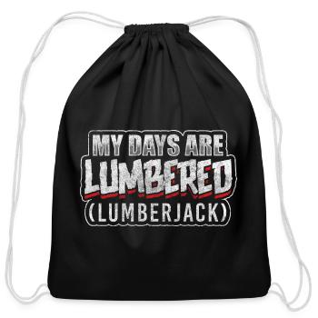 Lumberjack Ax Profession - Cotton Drawstring Bag - black - Front