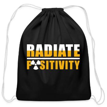 Radiate Positivity - Cotton Drawstring Bag - black - Front