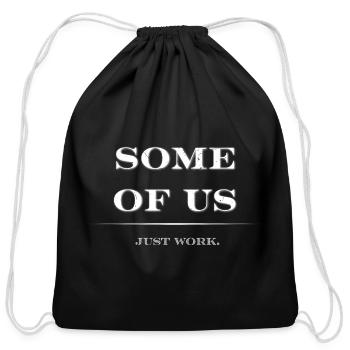 Hard Worker Blue Collar Tradesperson - Cotton Drawstring Bag - black - Front