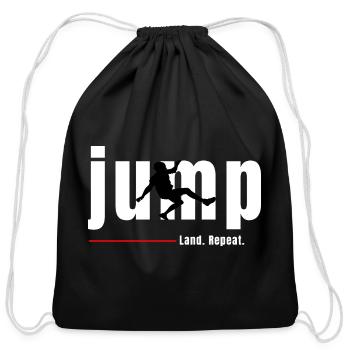 Jump. Land. Repeat. - Parkour & Freerunning - Cotton Drawstring Bag - black - Front