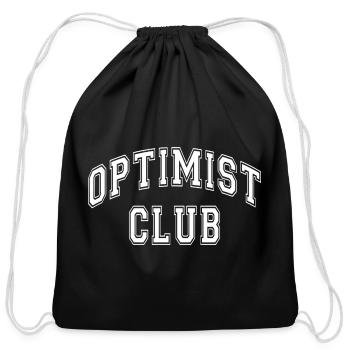 OPTIMIST CLUB - Cotton Drawstring Bag - black - Front