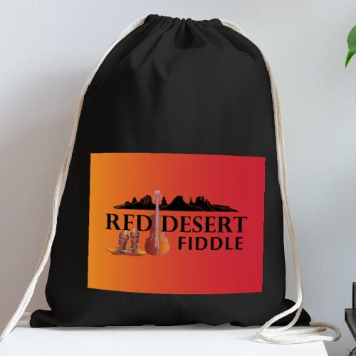 Red Desert Fiddle - Black Text Transfer Patch - Cotton Drawstring Bag