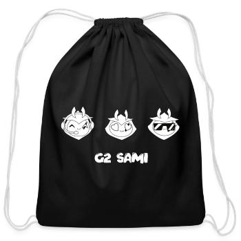 G2 Esports Logo Blanc Et Sami - Sac à cordon en coton - noir - Devant