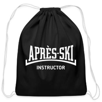 Après-Ski – Instructor (Concave / Apres Ski / W) - Cotton Drawstring Bag - black - Front