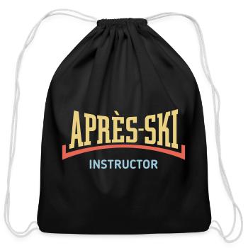 Après-Ski – Instructor (Concave / Apres Ski / 3C) - Cotton Drawstring Bag - black - Front