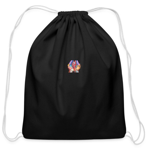 Heart in hand - Cotton Drawstring Bag