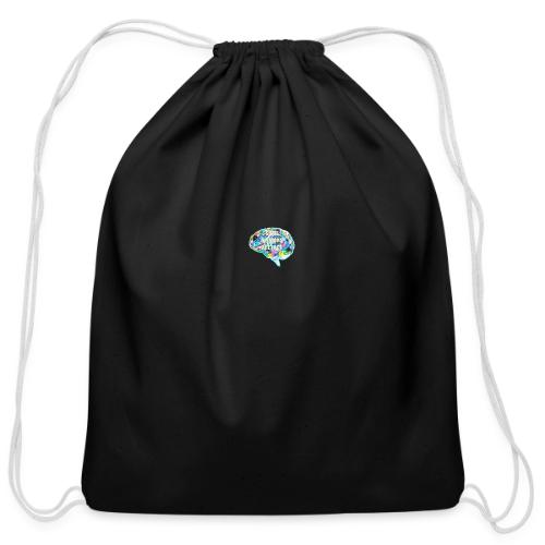 brain fact - Cotton Drawstring Bag