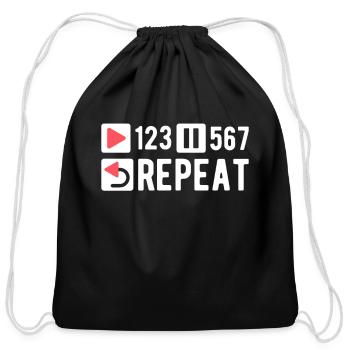 Latin Dance Salsa 123 567 Repeat Latin Dancing - Cotton Drawstring Bag - black - Front