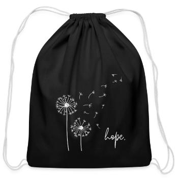 Seeds of Hope - Cotton Drawstring Bag - black - Front