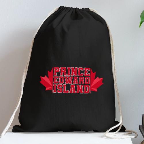 Prince Edward Island with maple leaf - Cotton Drawstring Bag