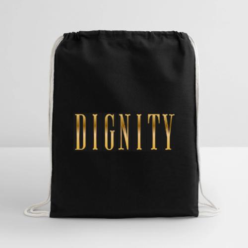 Golden Dignity - Cotton Drawstring Bag
