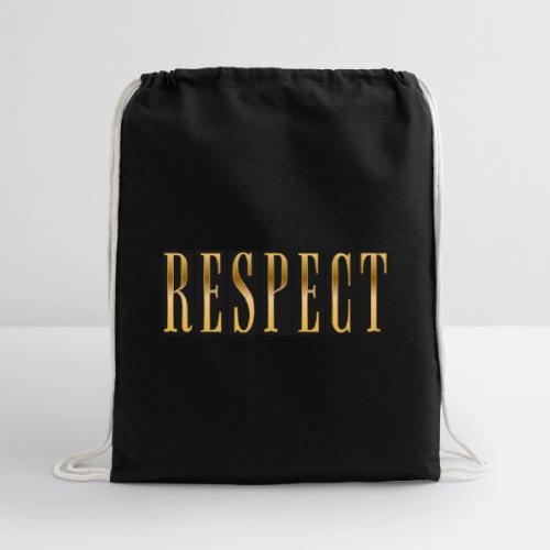 Golden Respect - Cotton Drawstring Bag