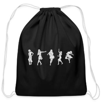 Ballroom Latin Dance Salsa - Cotton Drawstring Bag - black - Front