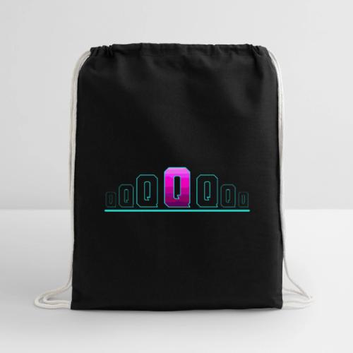 Letter Q – Capital Varsity Alphabet Monogram - Cotton Drawstring Bag