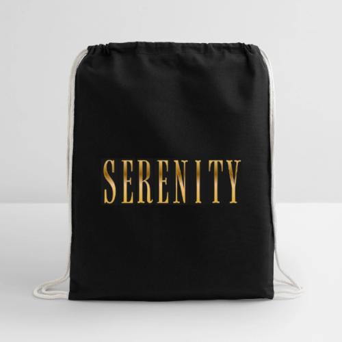 Serenity in Gold - Cotton Drawstring Bag