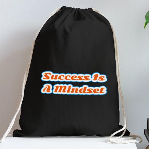 Success Is a Mindset — Motivational Glow Script - Cotton Drawstring Bag