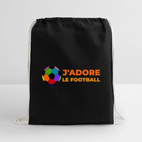 I love football - Cotton Drawstring Bag