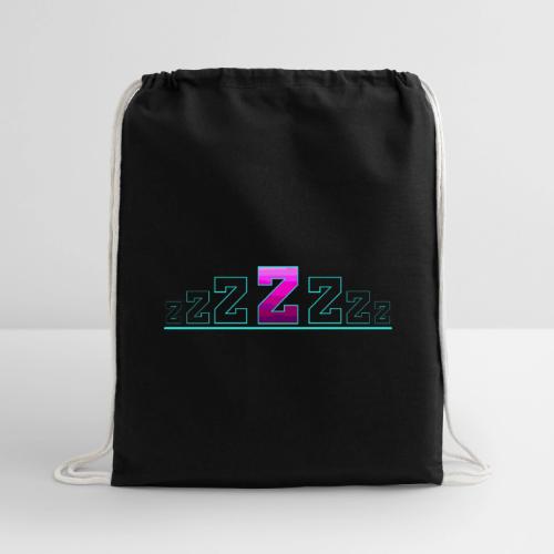 Letter Z – Capital Varsity Alphabet Monogram - Cotton Drawstring Bag
