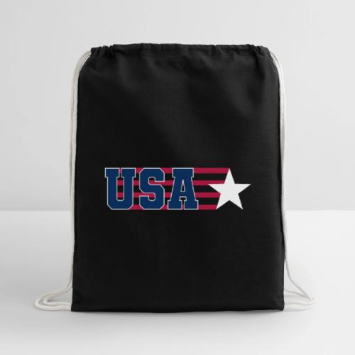 Star Stripe USA - Cotton Drawstring Bag