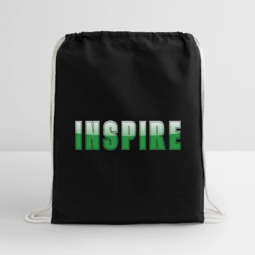 Inspire Word Art Design - Cotton Drawstring Bag