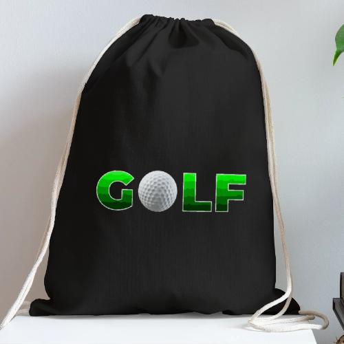 Golf Precision Wordmark - Cotton Drawstring Bag