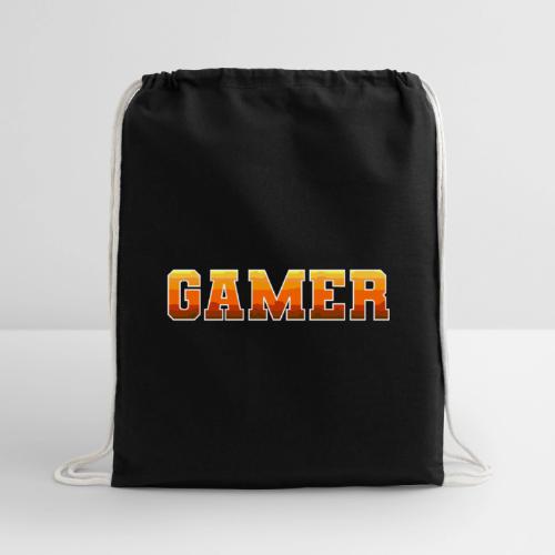 Gamer Varsity Gradient Design for Apparel - Cotton Drawstring Bag
