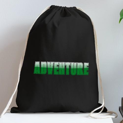 Adventure Typography Design for Apparel - Cotton Drawstring Bag