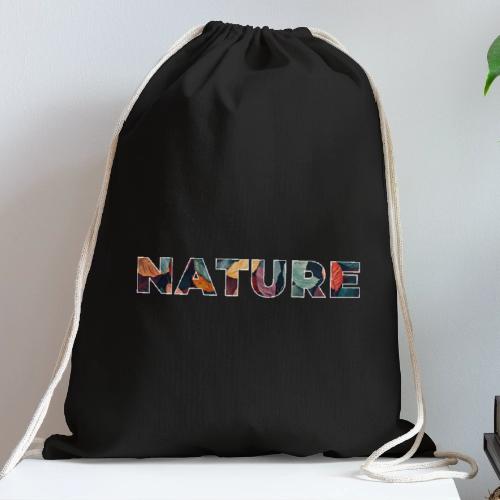 Nature in Every Letter - Cotton Drawstring Bag