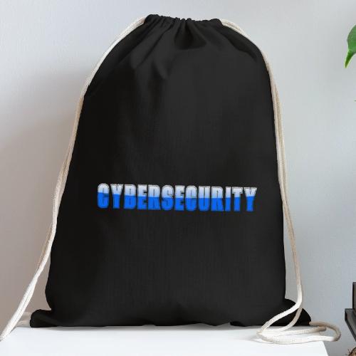 Cybersecurity Word Art Design - Cotton Drawstring Bag