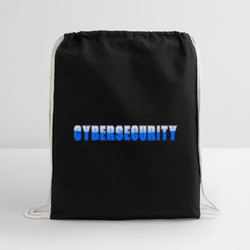 Cybersecurity Word Art Design - Cotton Drawstring Bag