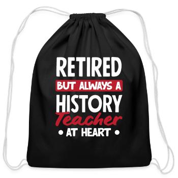 Funny Teacher Gift - Cotton Drawstring Bag - black - Front