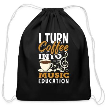 Funny Teacher Gift - Cotton Drawstring Bag - black - Front
