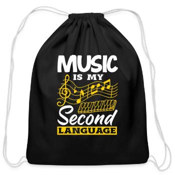 Funny Teacher Gift - Cotton Drawstring Bag - black - Front