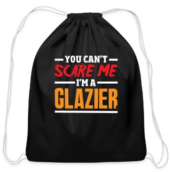 Funny Glazier Gift - Cotton Drawstring Bag - black - Front