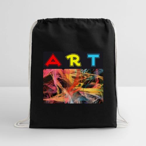 Chaotic Threads of Art - Cotton Drawstring Bag