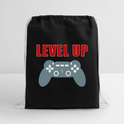 Level Up Gamer Controller Apparel - Cotton Drawstring Bag