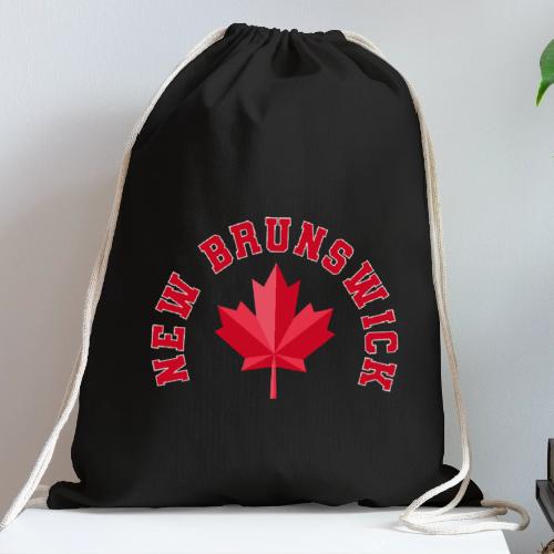 New Brunswick with maple leaf - Cotton Drawstring Bag