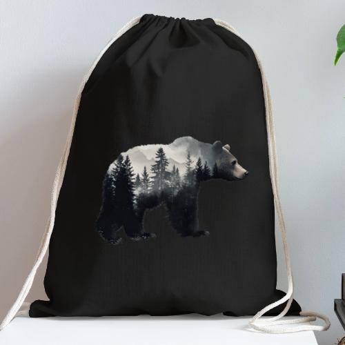 Forest Within the Bear - Cotton Drawstring Bag