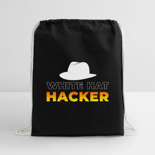 White Hat Hacker - Cotton Drawstring Bag