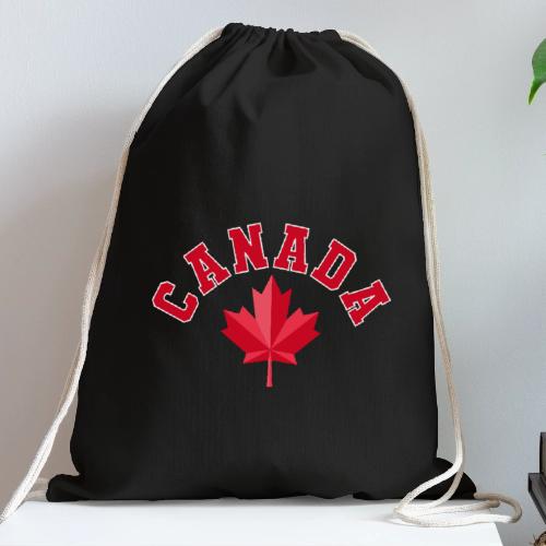 Canada with maple leaf - Cotton Drawstring Bag