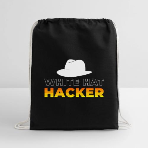 White Hat Hacker - Cotton Drawstring Bag