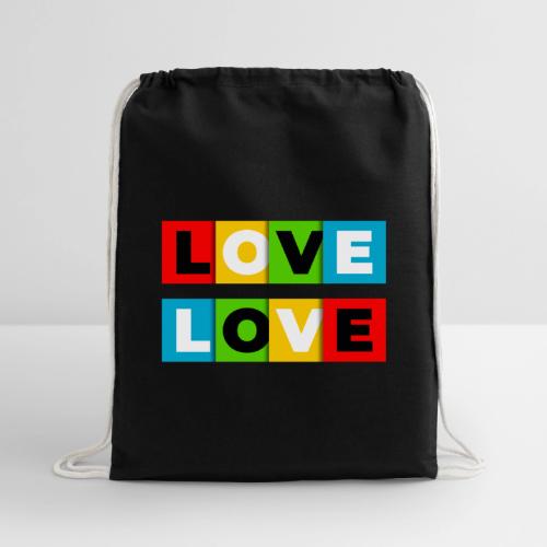 Love in Color - Cotton Drawstring Bag
