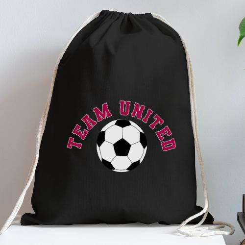Team United Soccer Ball Sports Design - Cotton Drawstring Bag