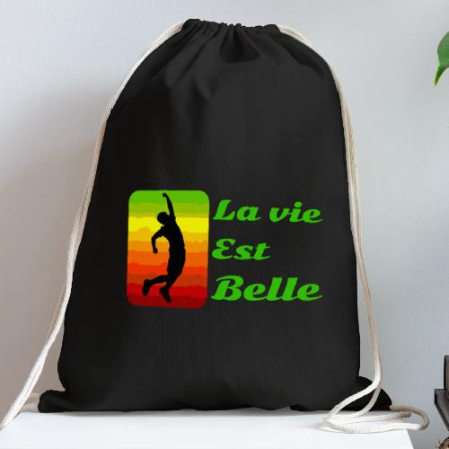 La vie est belle - Cotton Drawstring Bag
