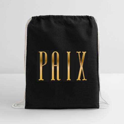 Golden Peace - Cotton Drawstring Bag