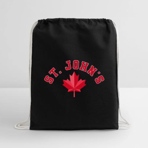 St. John's with maple leaf - Cotton Drawstring Bag