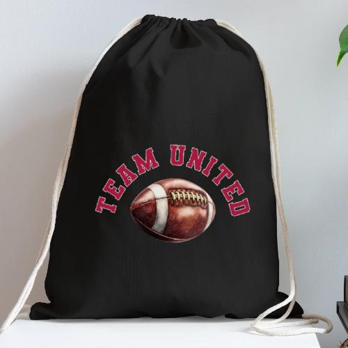 Team United American Football Design - Cotton Drawstring Bag