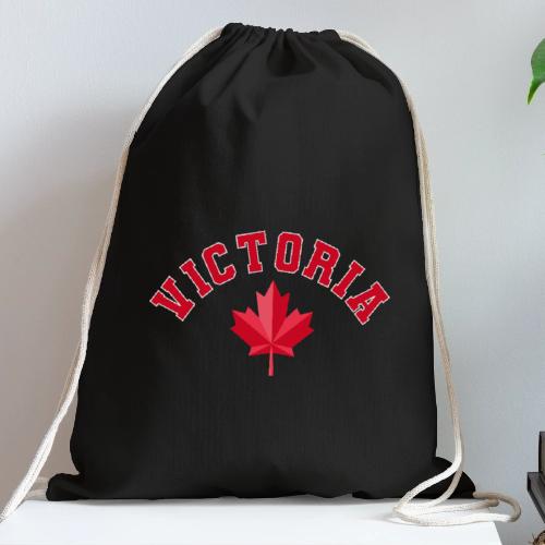 Victoria with maple leaf - Cotton Drawstring Bag