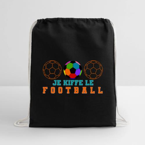 I love football - Cotton Drawstring Bag
